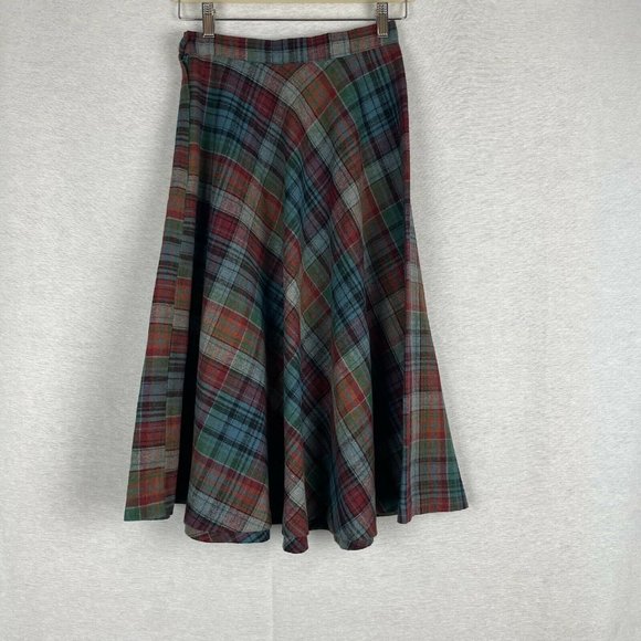 Jc Penney Fashions Vintage Wool Blend Plaid Midi - Picture 4 of 11